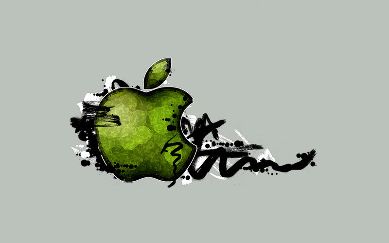 graffiti apple logo art