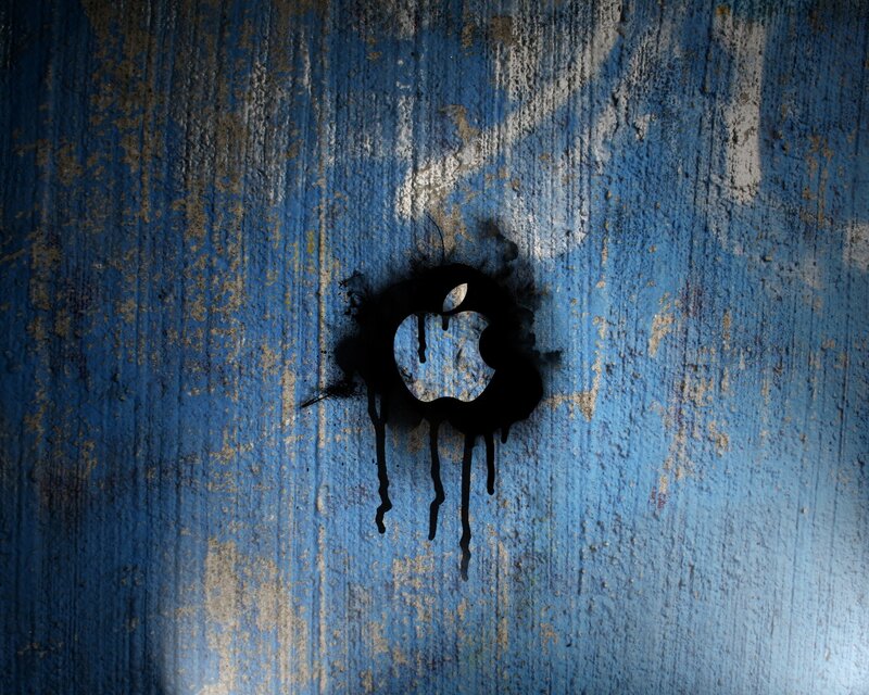 graffiti apple logo