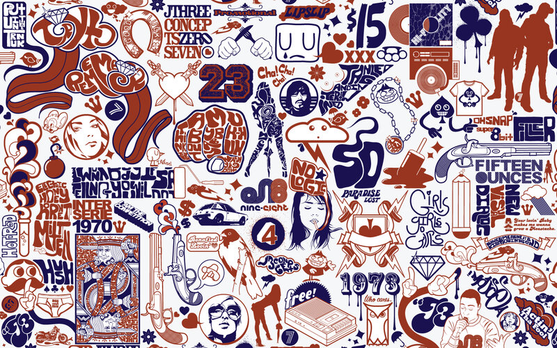 graffiti art collage