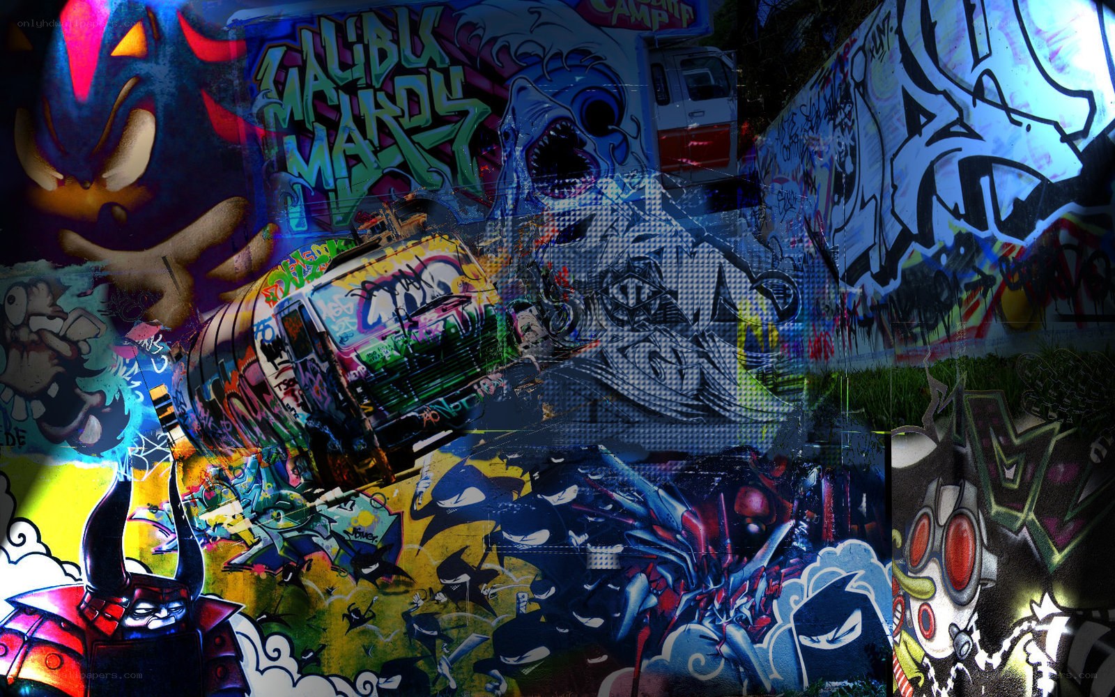 graffiti art collage