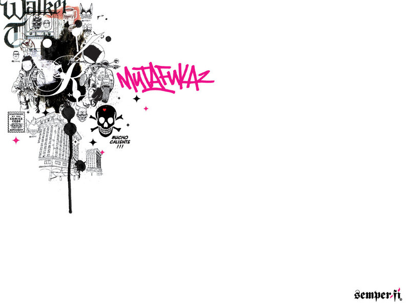 Graffiti Art Collage — Black