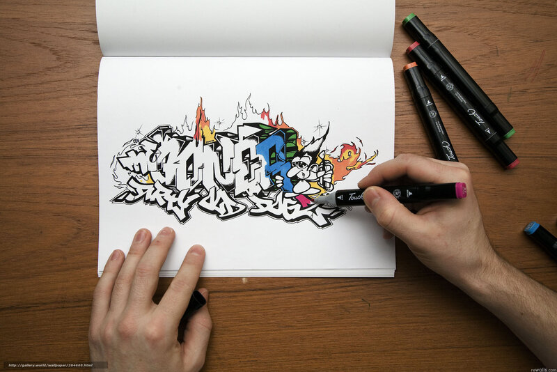 graffiti art drawing process