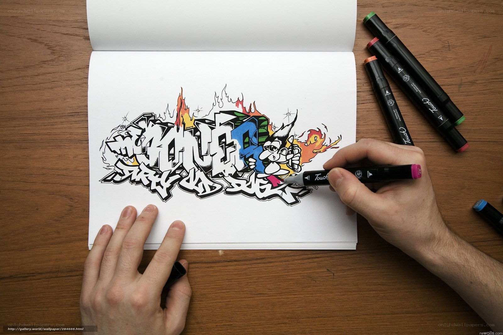 graffiti art drawing process