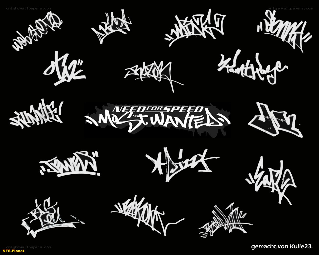 Graffiti art from Need for Speed: Most Wanted