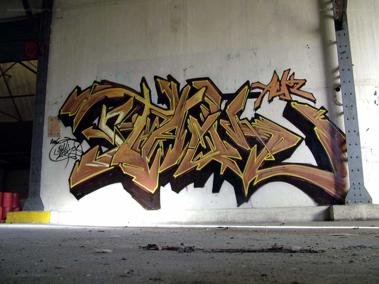 graffiti art in abandoned building