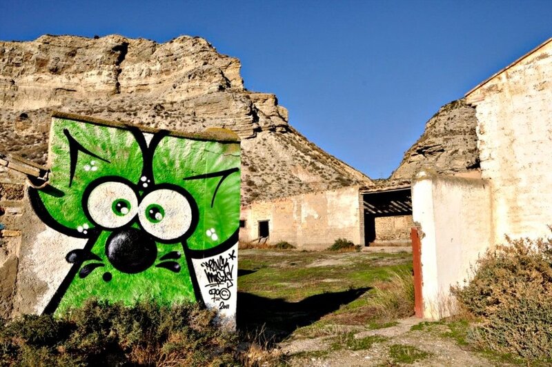 graffiti art in abandoned village