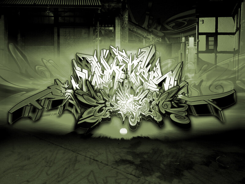 graffiti art in urban alley