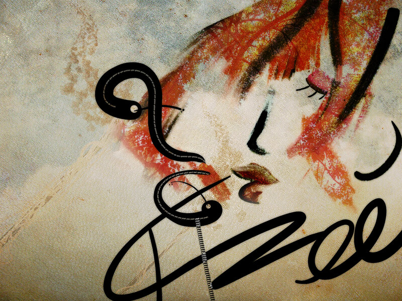 graffiti art of a woman's face