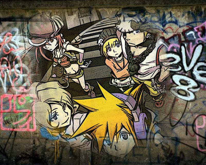 graffiti art of anime characters