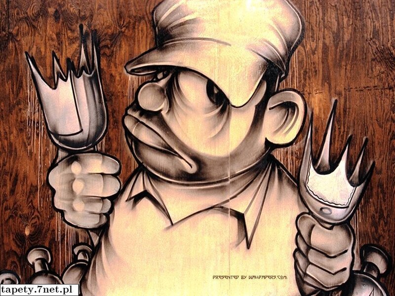 graffiti art of cartoon man