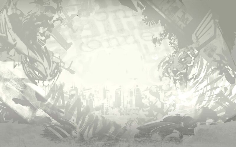 graffiti art of city battle