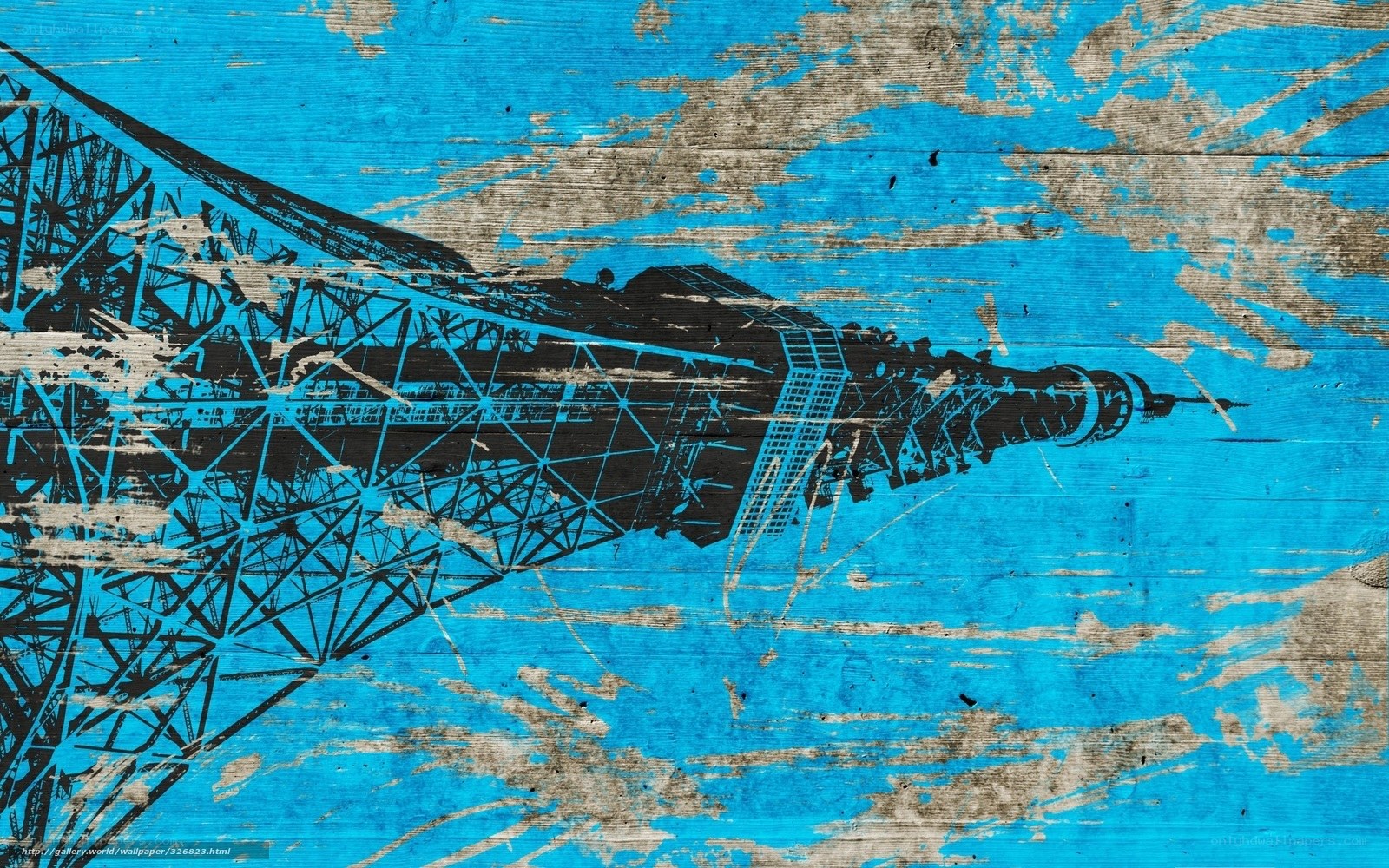 graffiti art of eiffel tower