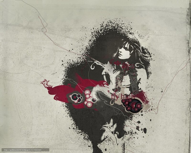 graffiti art of woman with guitar