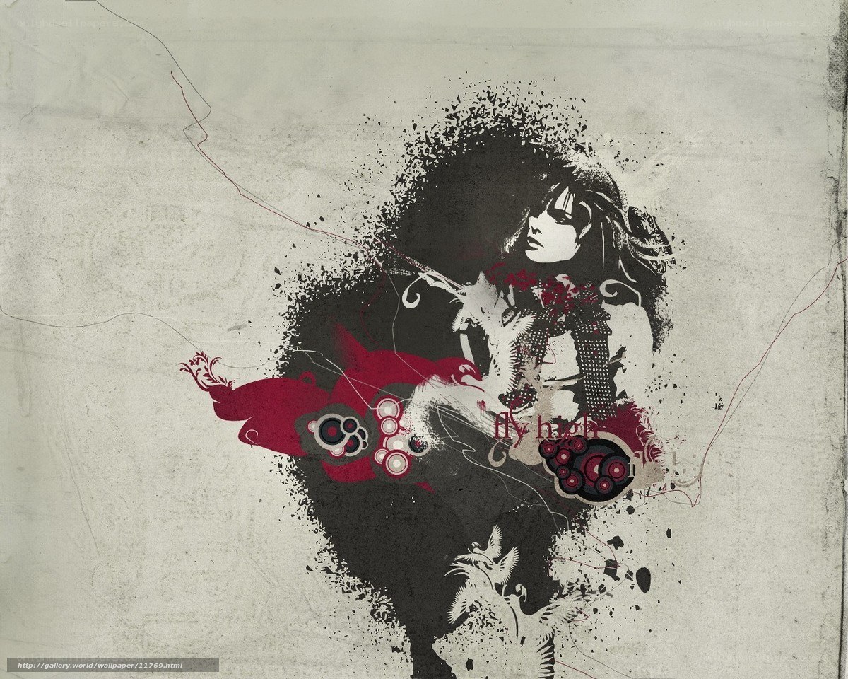 graffiti art of woman with guitar