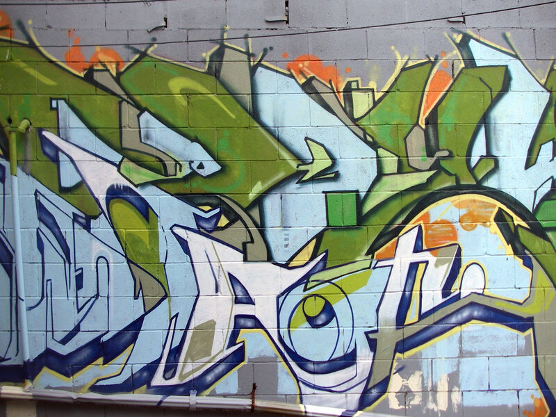 graffiti art on brick wall