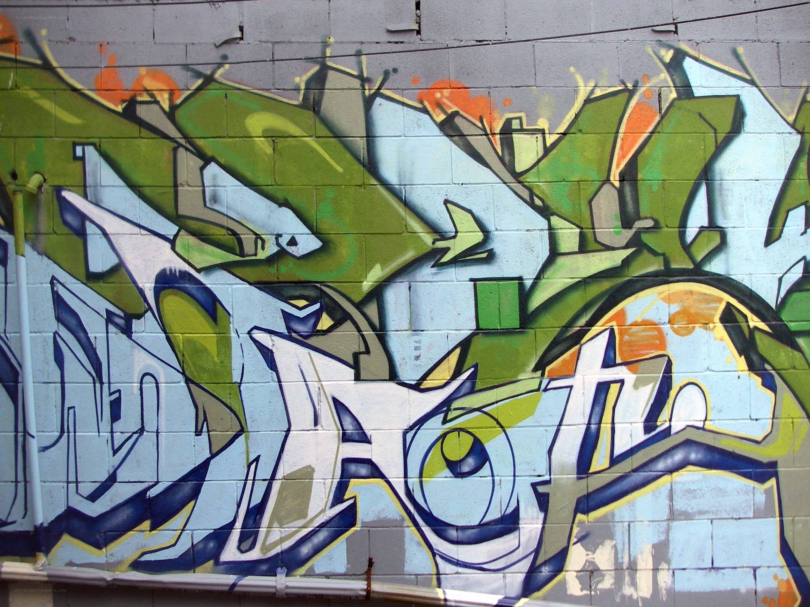 graffiti art on brick wall