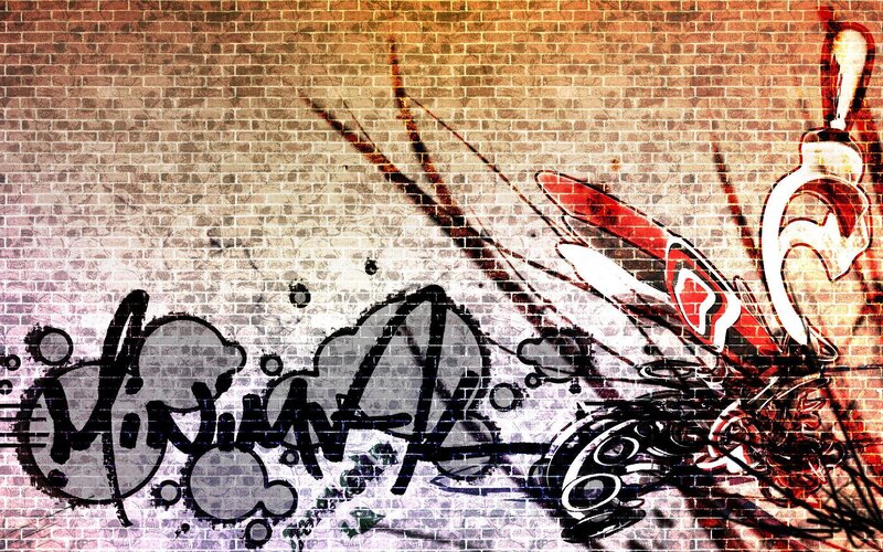 graffiti art on brick wall