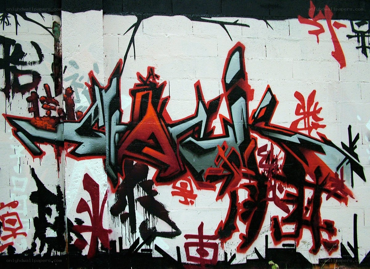 graffiti art on brick wall