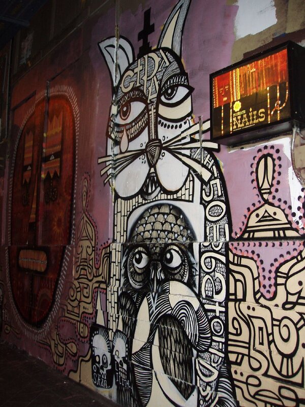 graffiti art on city wall