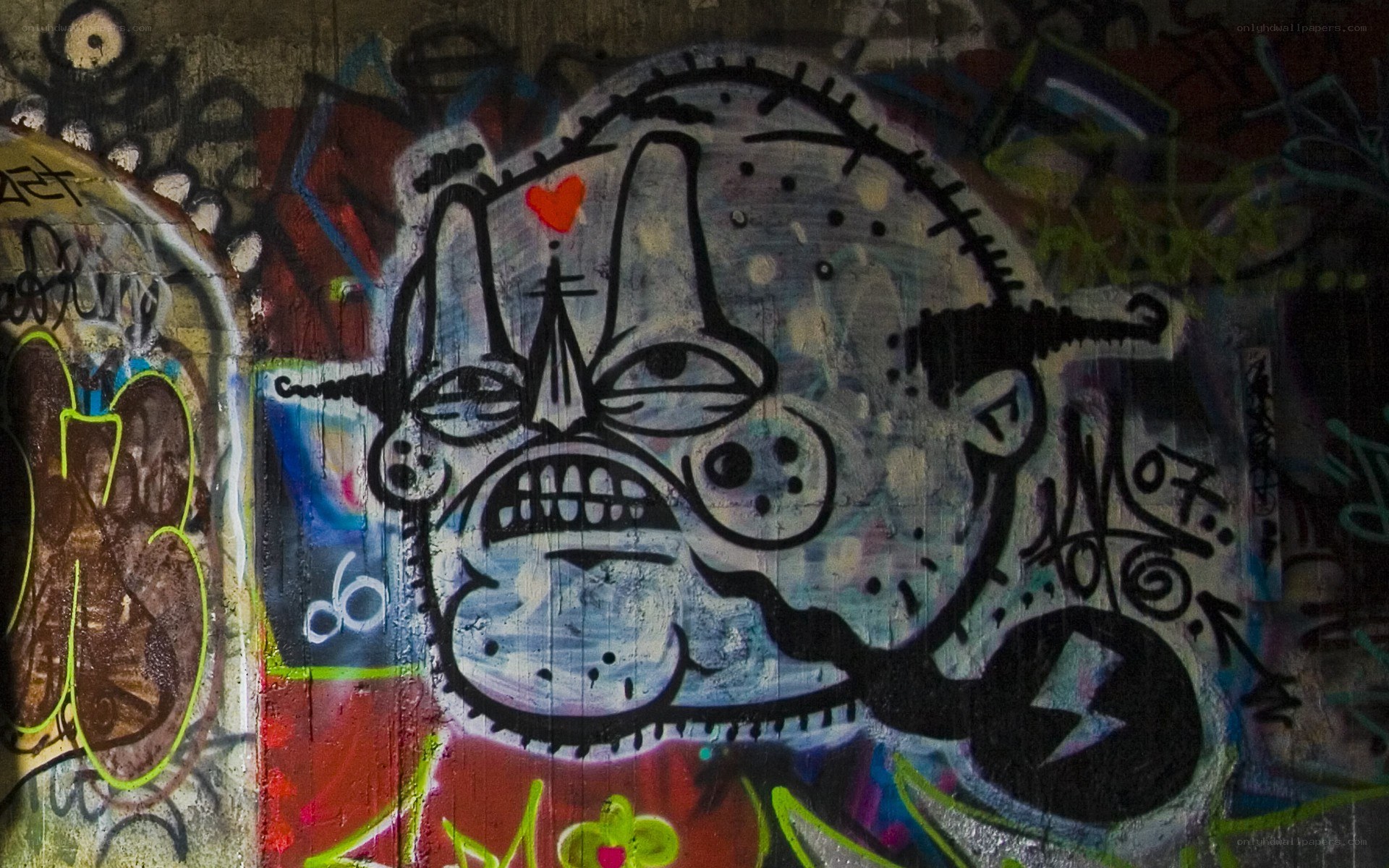 graffiti art on concrete wall