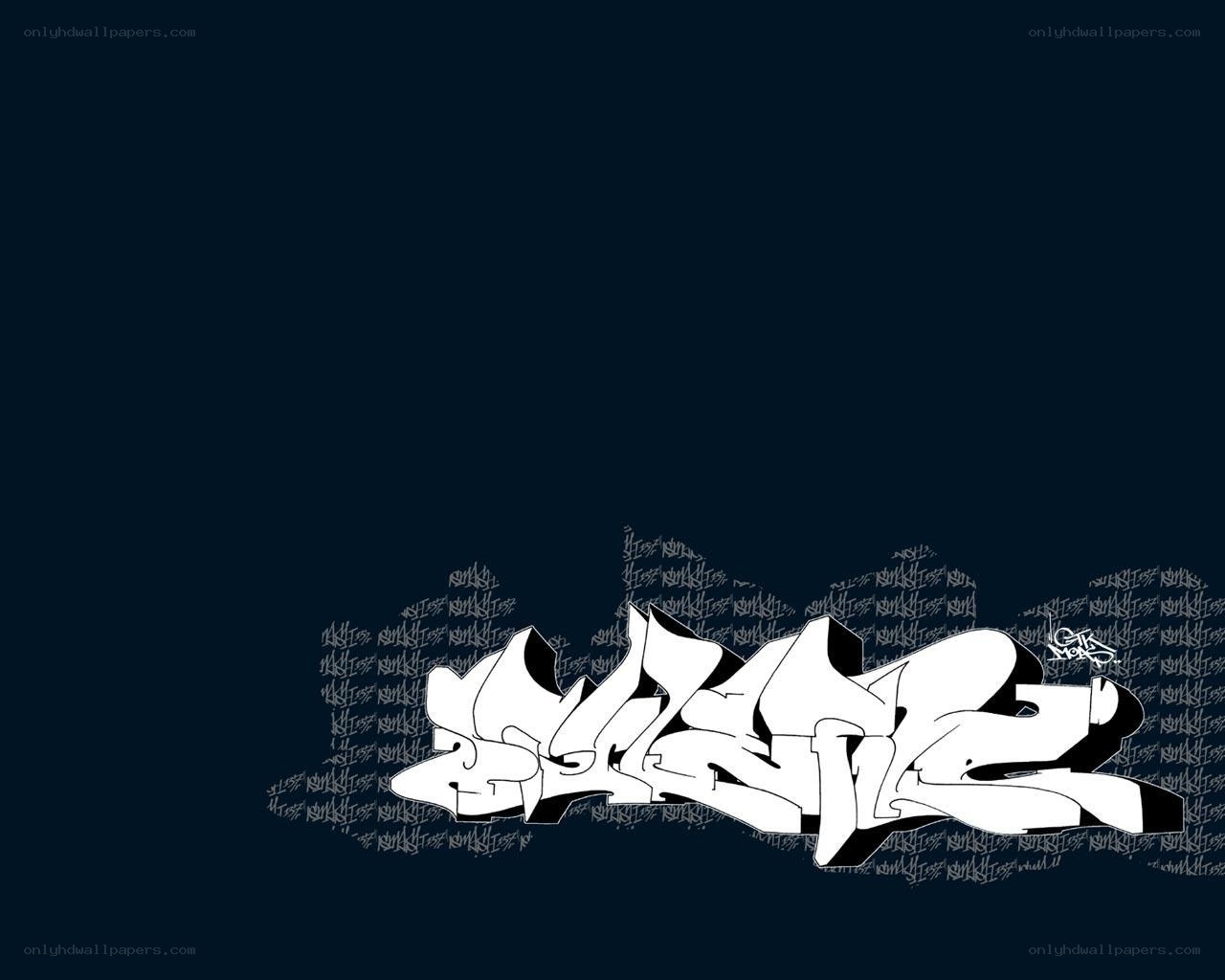 graffiti art on dark background
