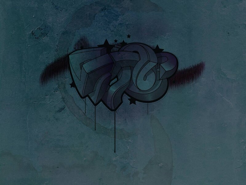 graffiti art on textured wall