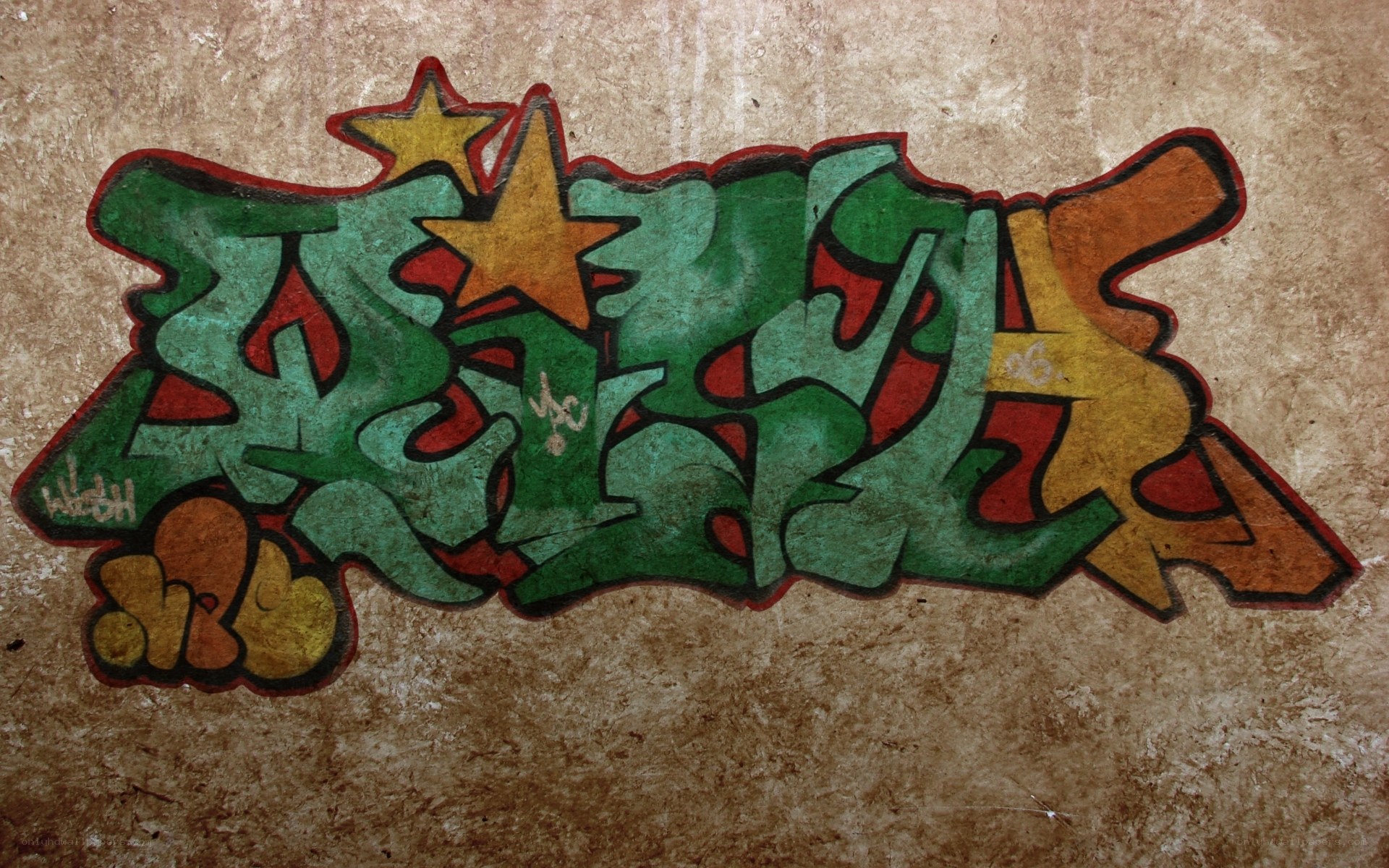 graffiti art on textured wall