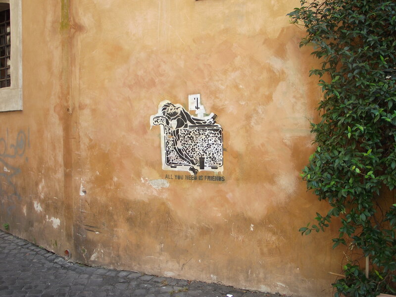 Graffiti Art on Wall — Brown