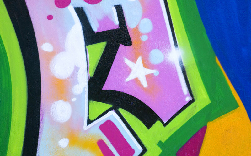 Graffiti Art on Wall — Pink