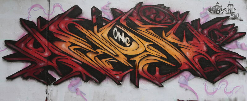 Graffiti Art on Wall — Red, Urban