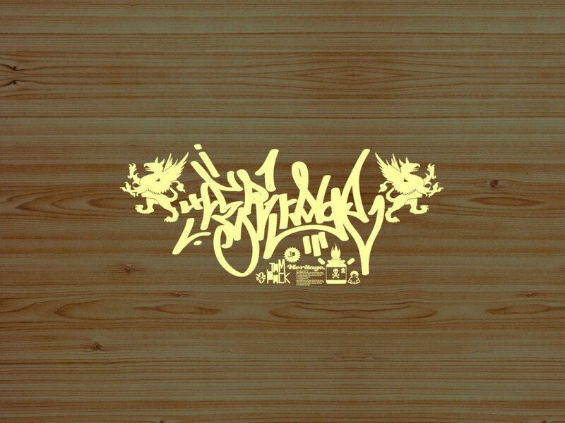 graffiti art on wood