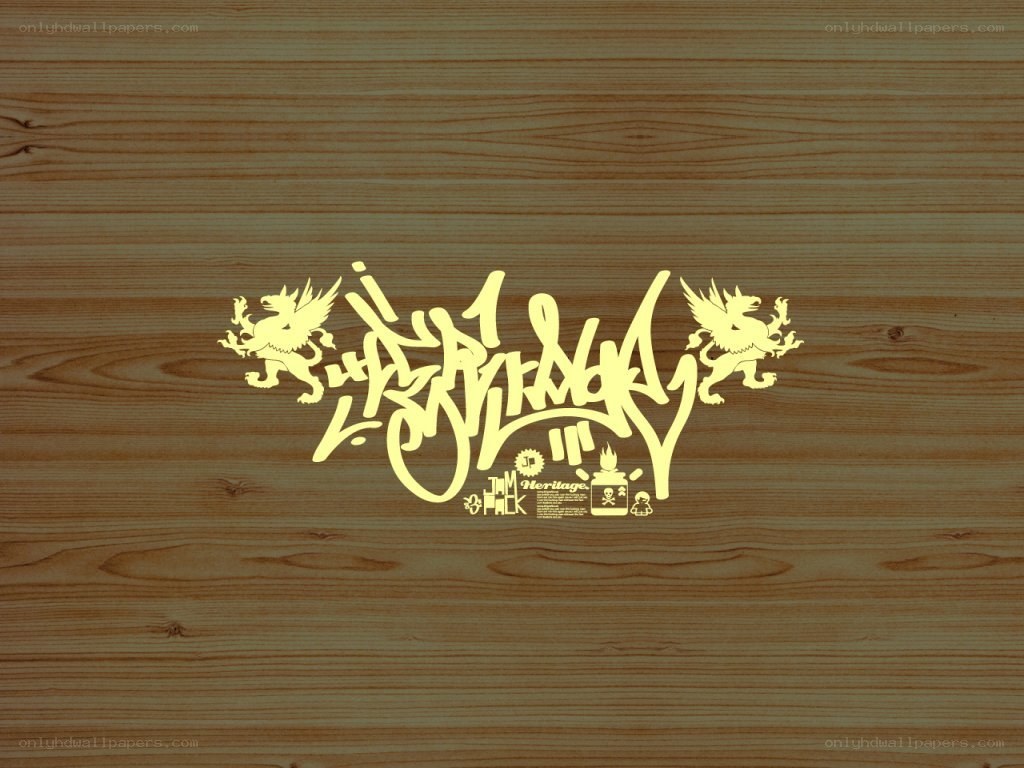 graffiti art on wood