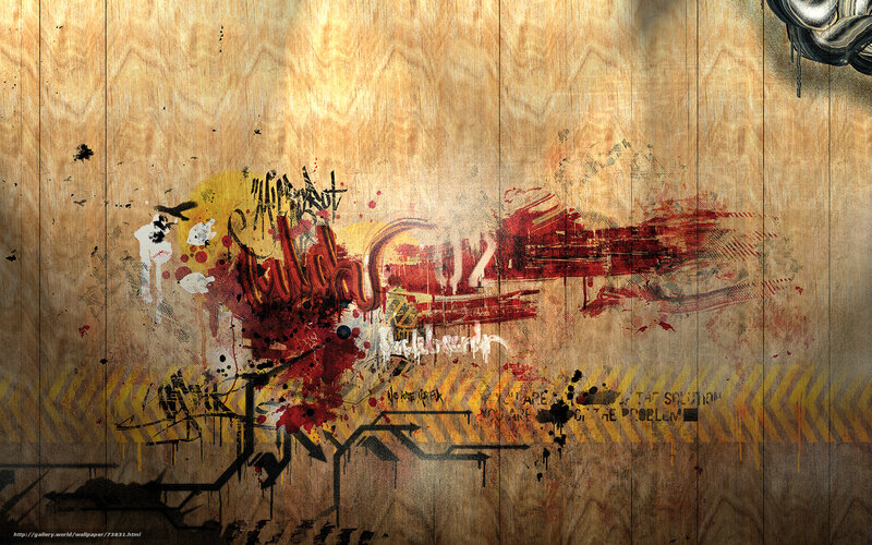 graffiti art on wooden wall