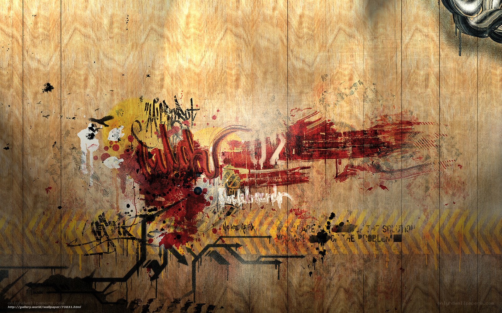 graffiti art on wooden wall