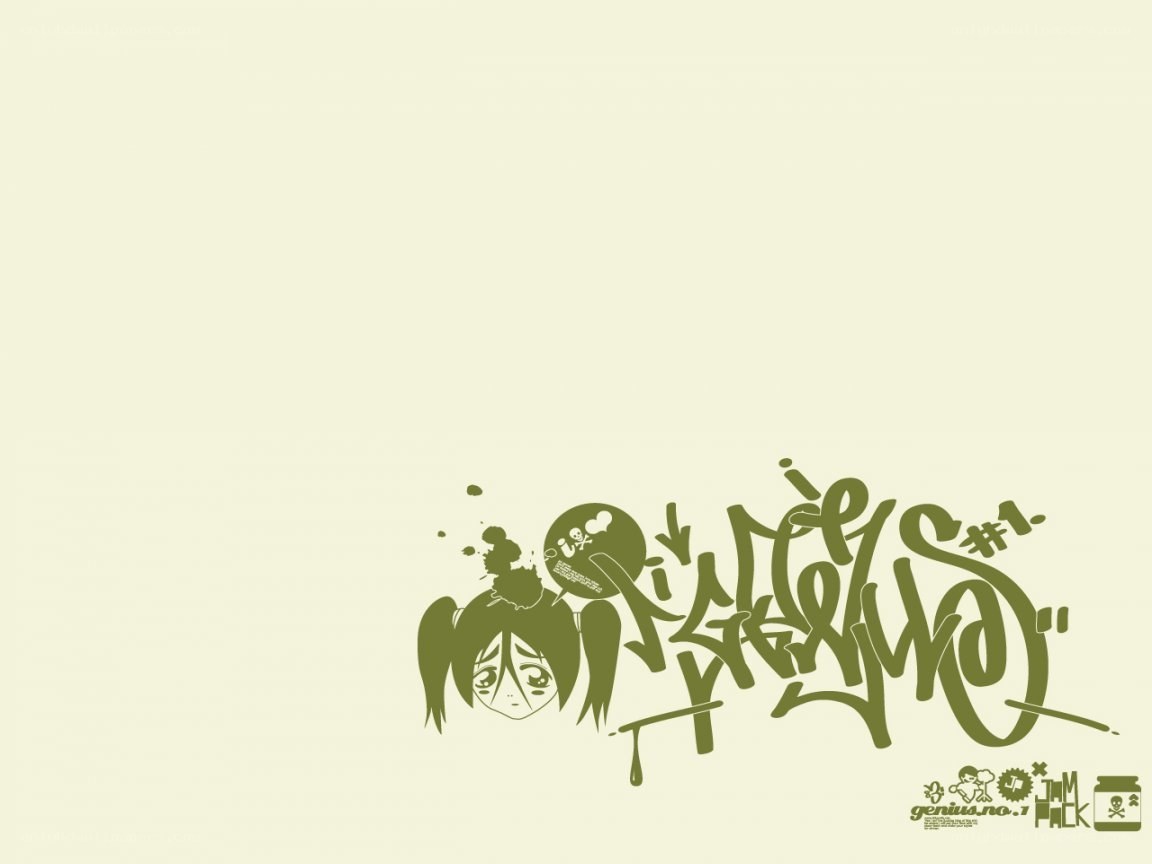 graffiti art with anime character