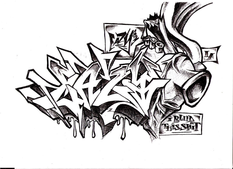 Graffiti Art with Character — Black