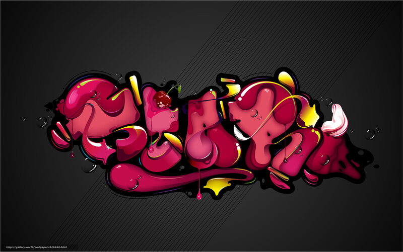 graffiti art with cherry design