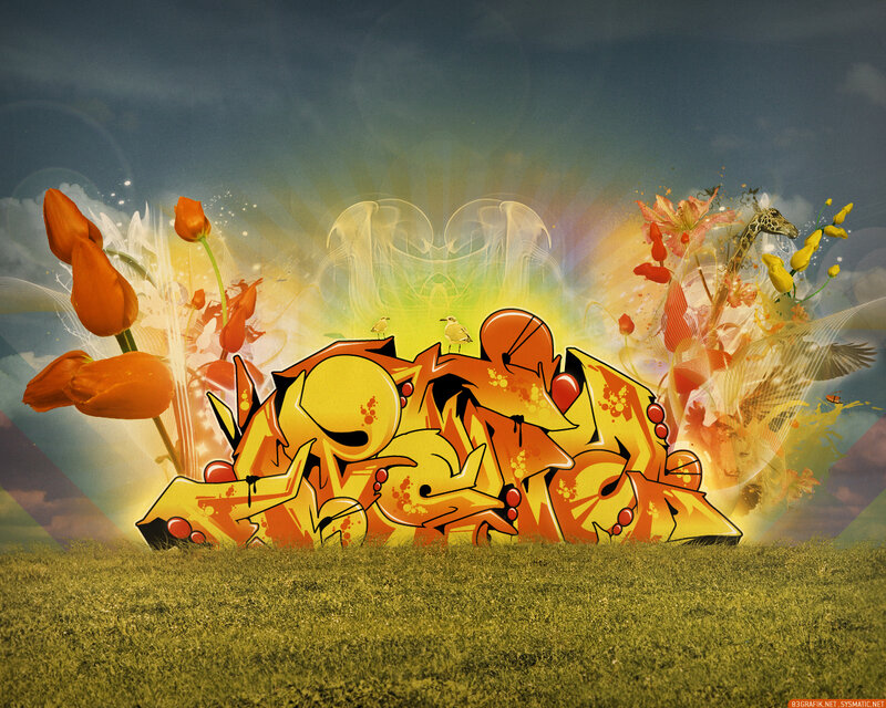 Graffiti Art with Flowers