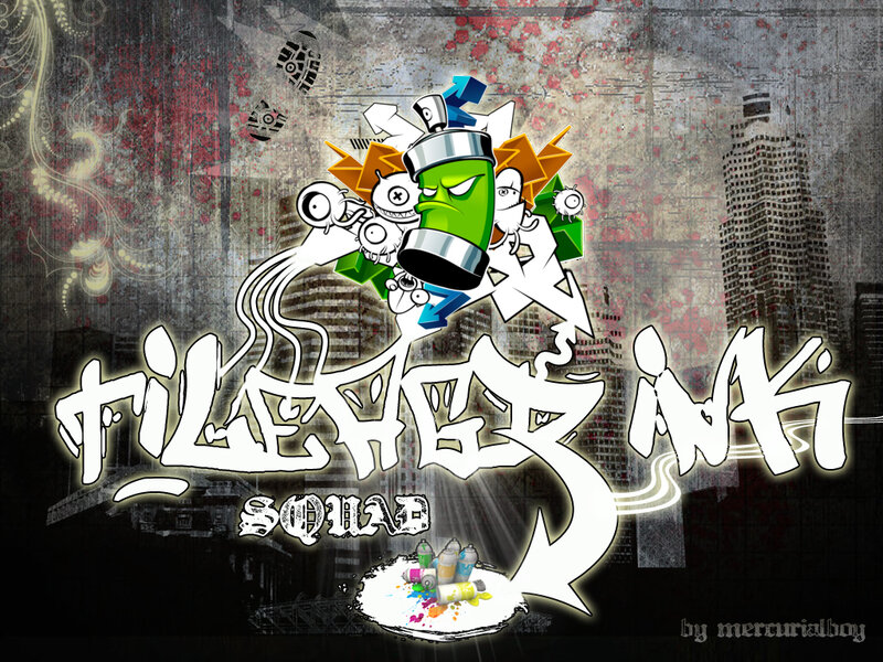 Graffiti Art with Green Character