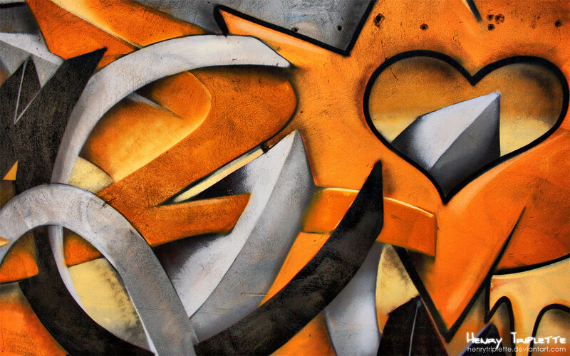 graffiti art with heart