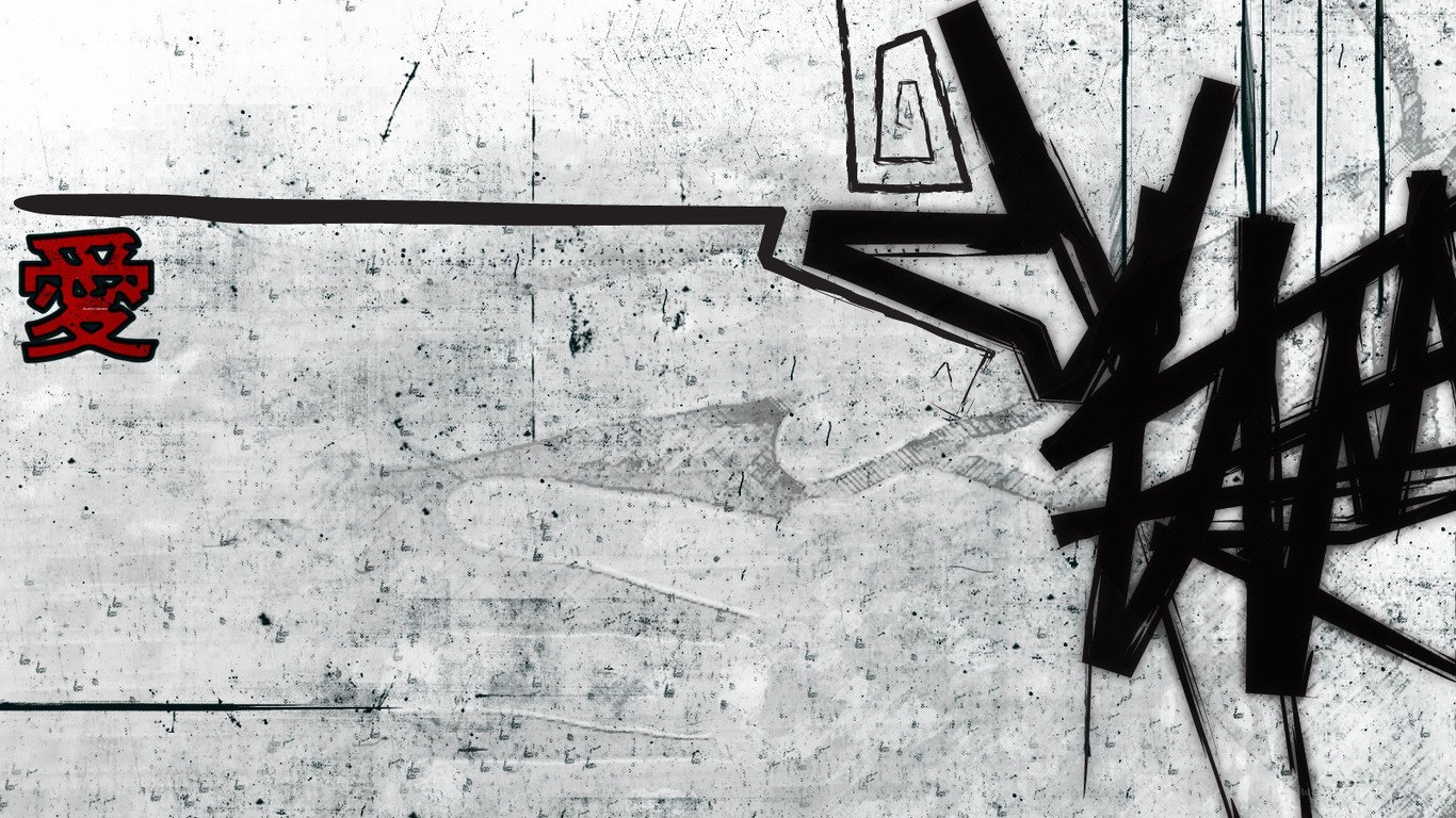 graffiti art with kanji character