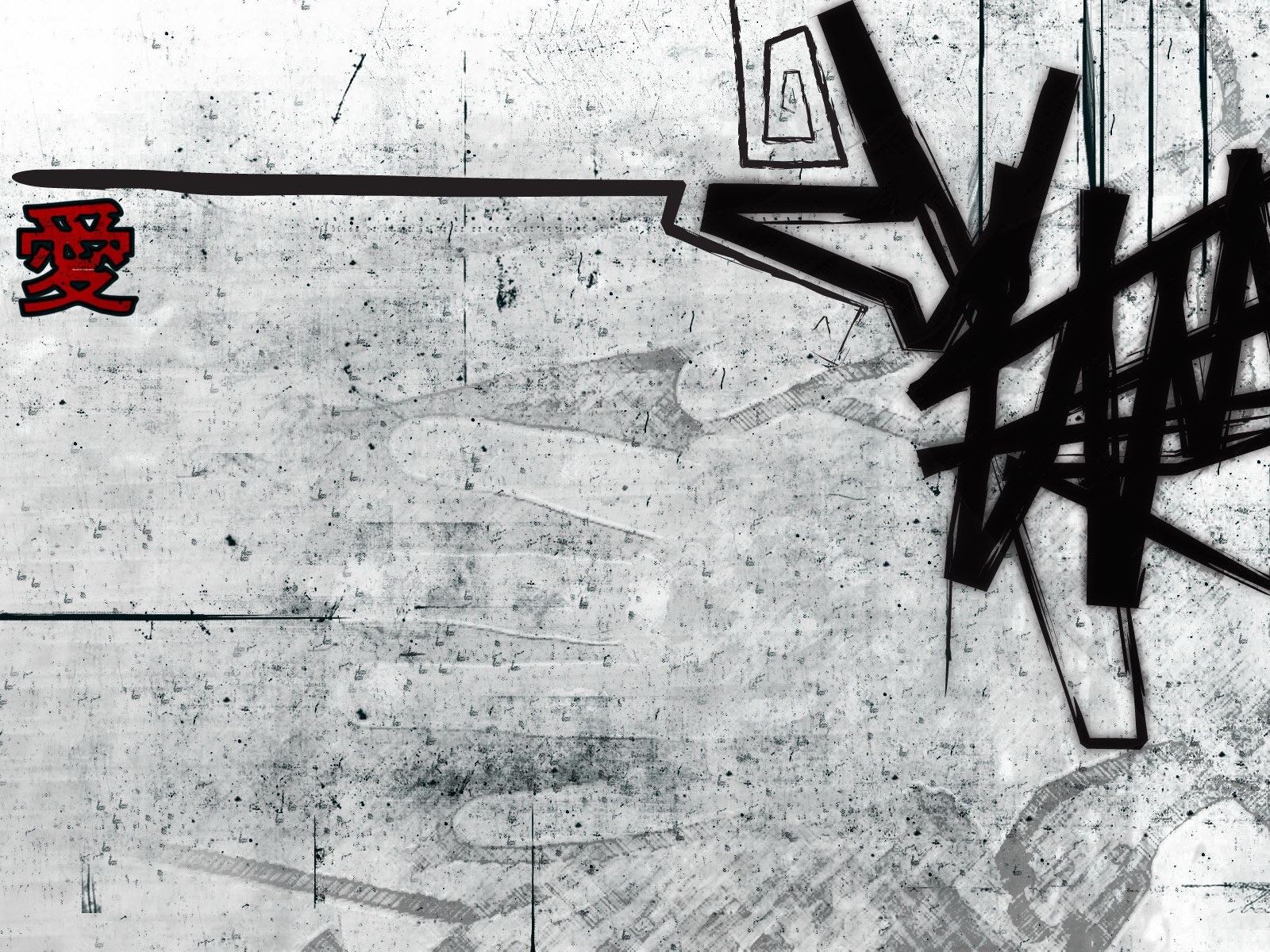 graffiti art with kanji character