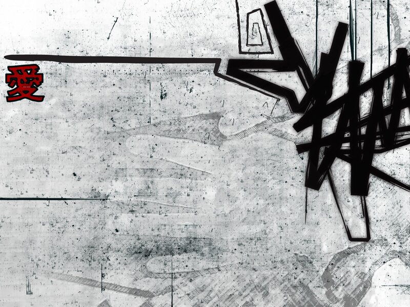 graffiti art with kanji character