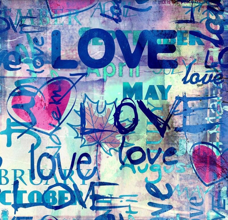 Graffiti Art with Love Text