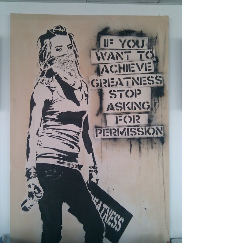 graffiti art with motivational quote