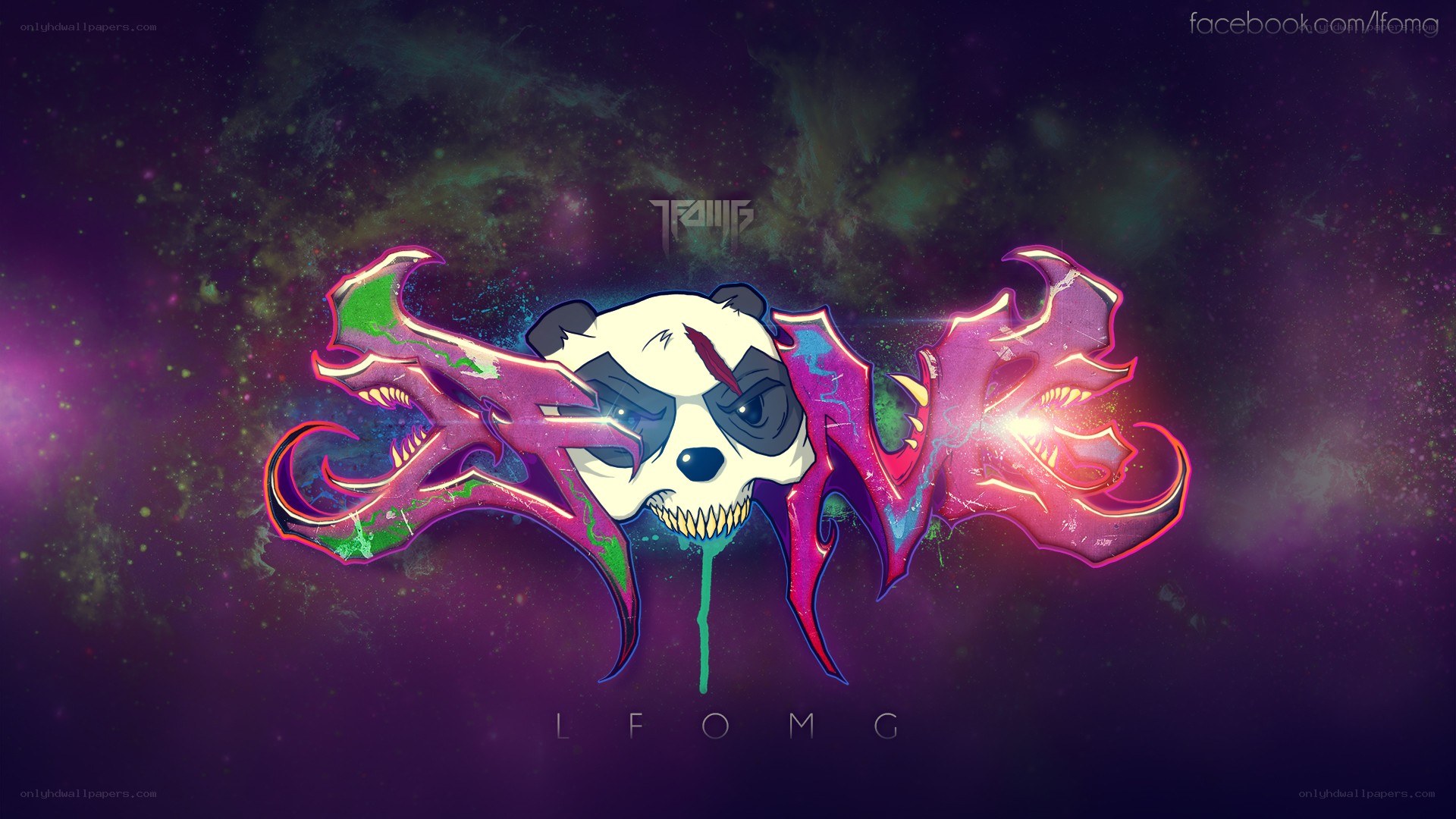 graffiti art with panda skull