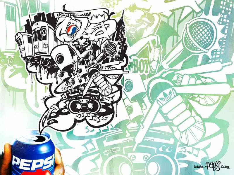 Graffiti Art with Pepsi Can