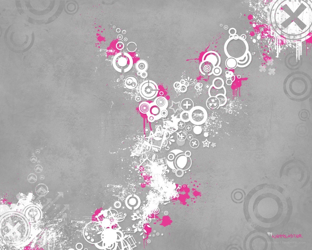 graffiti art with pink splatters