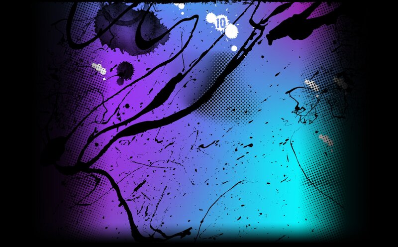 graffiti art with purple and blue