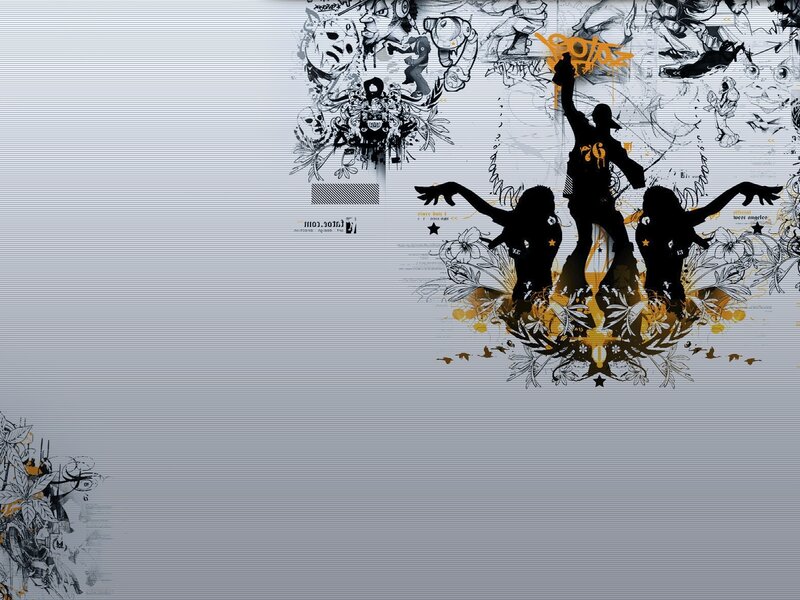 graffiti art with silhouettes